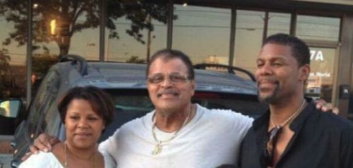 Wanda Bowles with her father Rocky Johnson and brother Curtis Bowles