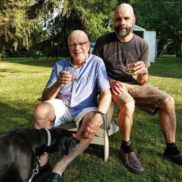 Andrew Rea's father Douglas Rea and brother David Rea