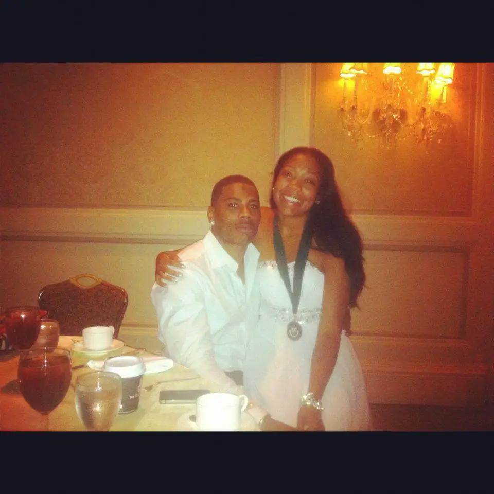 Chanelle Haynes with her dad Nelly