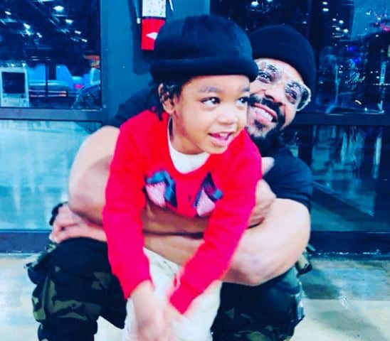 LaRoyce Hawkins with his son Roman John Hawkins