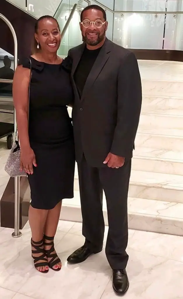 Doug Rasheed with his wife, Tonya Rivens