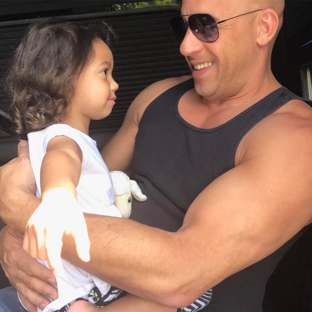 Vin Diesel with his daughter Pauline Sinclair