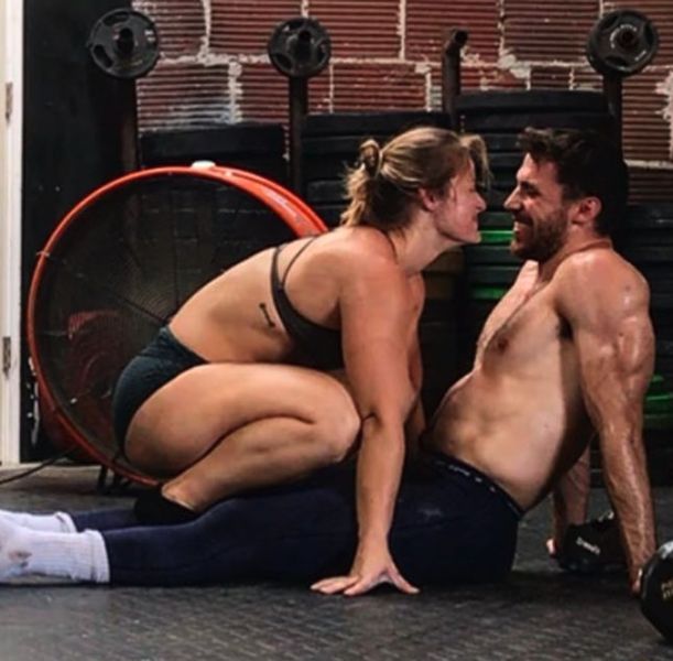 Dani Speegle and her boyfriend Alex Gordon training together