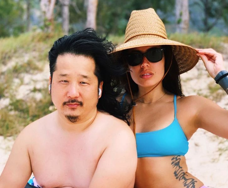Bobby Lee and his girlfriend Khalyla Kuhn on the beach