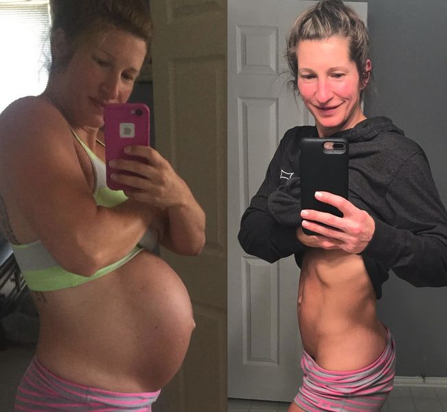 Keri Shaw before and after pregnancy