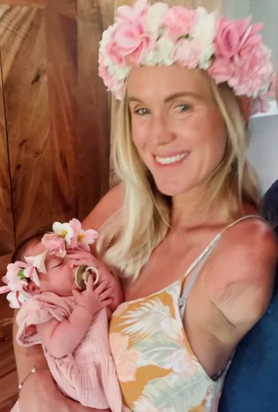 Bethany Hamilton and her daughter Aayla