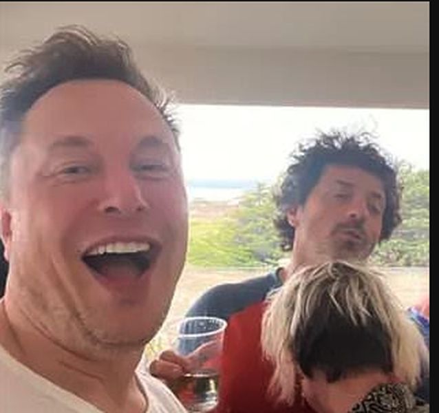 Elon Musk with Sergey Brin