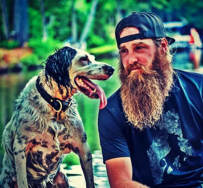Jared Baker with his pet dog Suzy