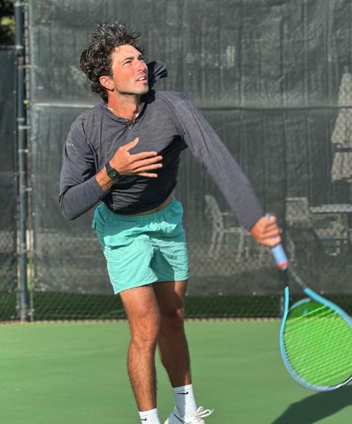 Joey Graziadei playing tennis