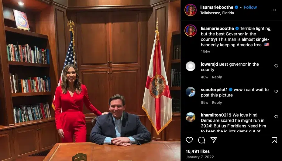 Lisa Boothe with Ron DeSantis
