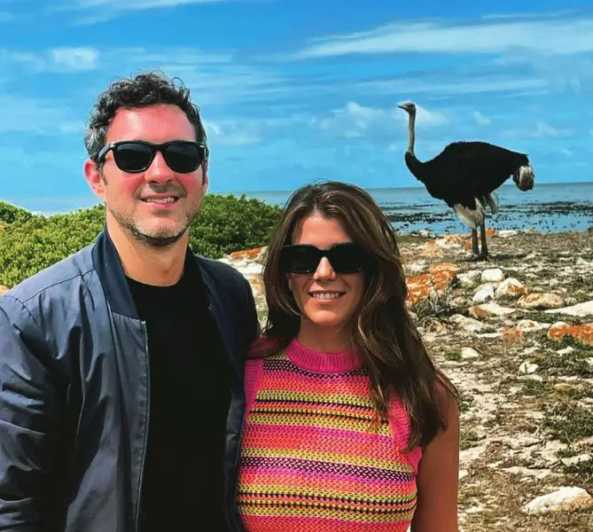 Mark Normand and wife Mae Planert on their honeymoon. (Mae/Instagram)