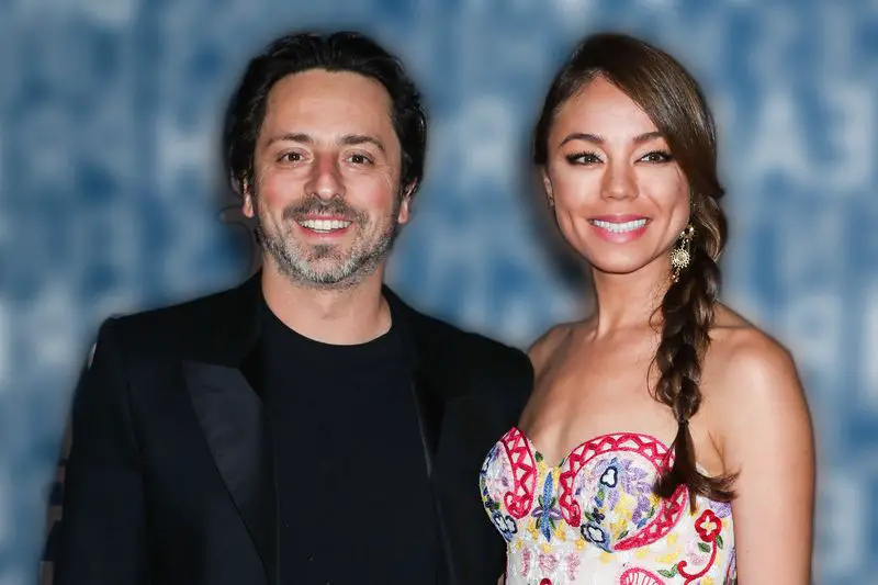 Nicole Shanahan with Sergey Brin