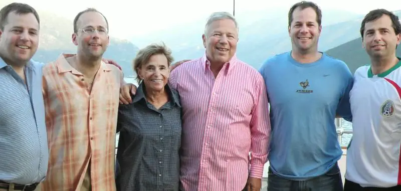 Robert Kraft, Myra Kraft and their four sons.