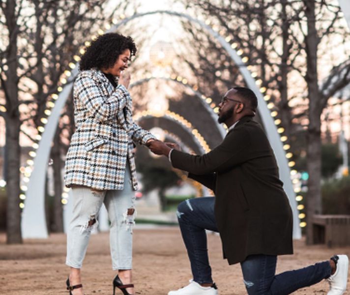 Thomas Jakes Jr with his wife Larissa Piao engagement picture