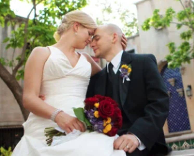 Brianna Keilar and her first husband Dave French on their wedding day