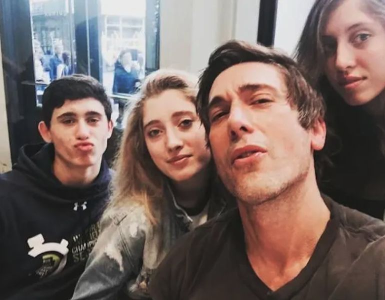 David Muir with his nieces and nephew