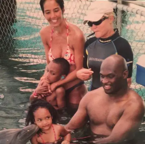 Gina Sasso with Thomas Mikal Ford and children