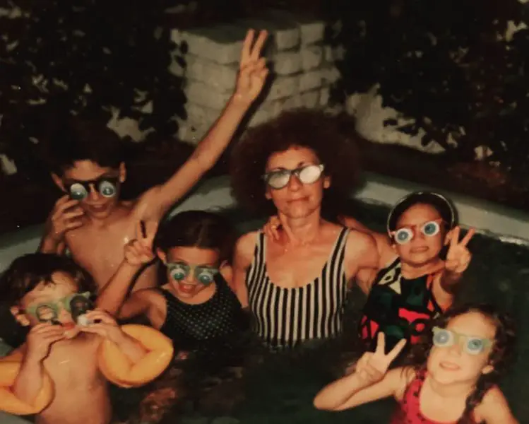 Grace DeVito with her mother and siblings