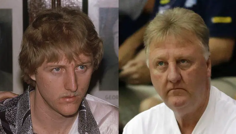 Larry Bird when he was young and old