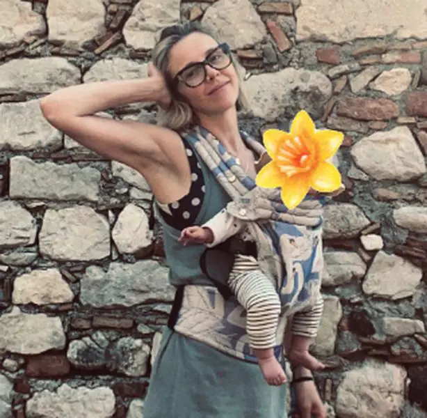 Sophia Di Martino with her baby