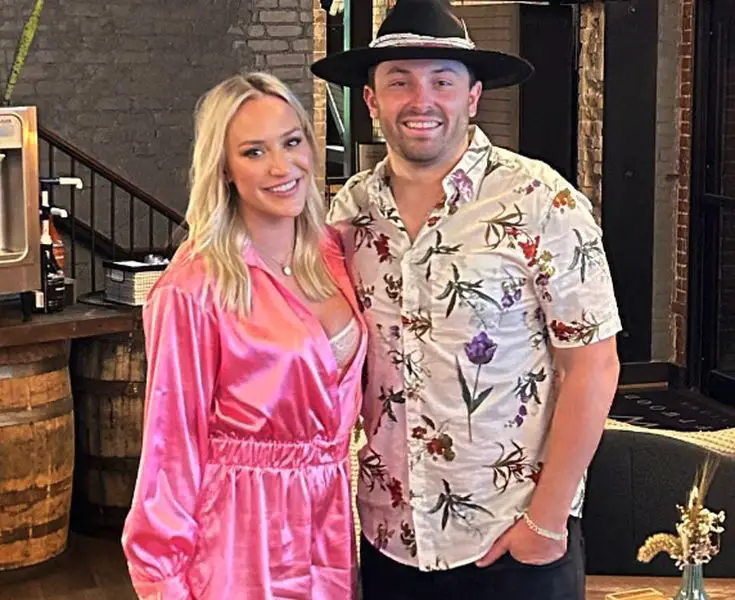 Emily Wilkinson with her husband Baker Mayfield