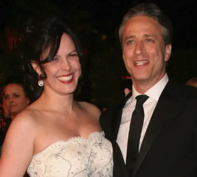 Jon Stewart with his wife Tracey McShane