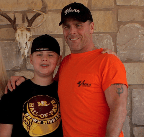 Cameron Kade Hickenbottom with his dad Shawn Michael