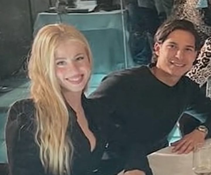 Diego with his girlfriend on dinner