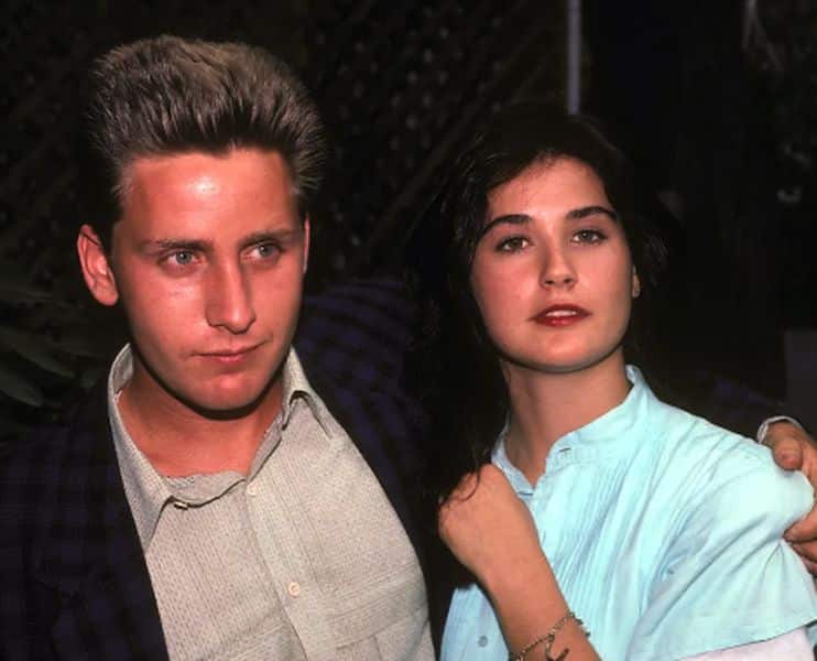 Emilio Estevez and Demi Moore