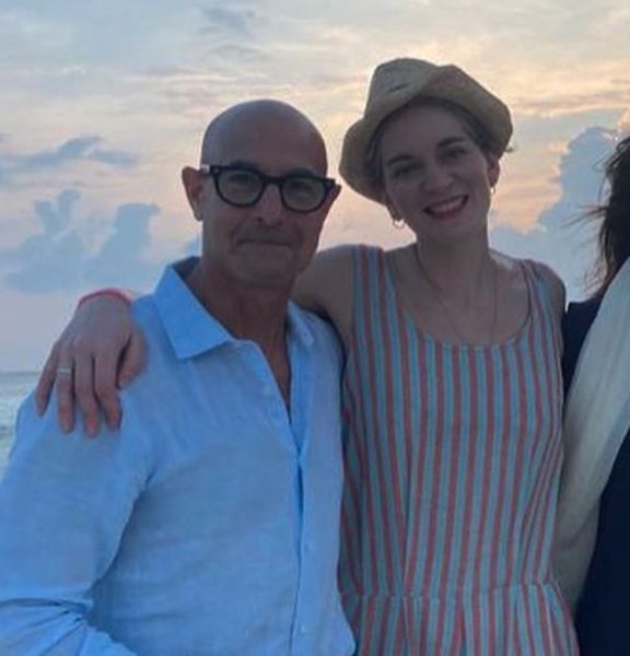 Stanley Tucci with wife Felicity Blunt