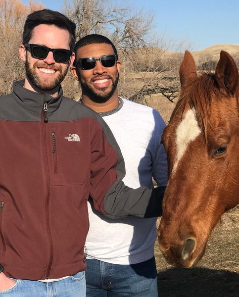 Eugene Daniels with his husband Nate Stephens