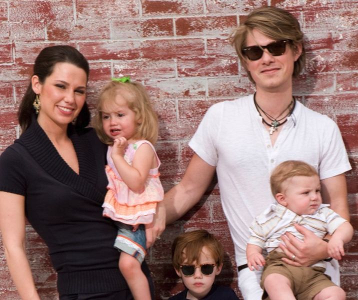 Natalie Anne Bryant and Taylor Hanson with kids