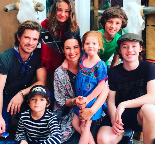 Natalie Anne Bryant with husband Taylor Hanson and kids
