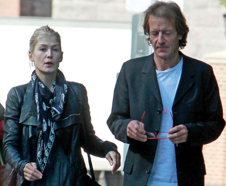 Robie Uniacke and wife Rosamund Pike