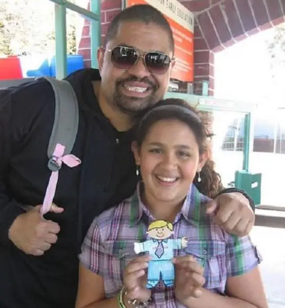 Young Xea Myers with her father Heavy D