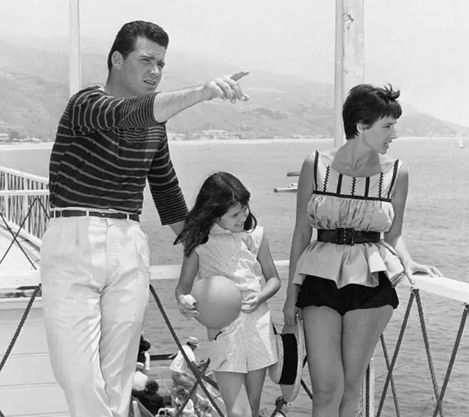 James Garner with wife Lois Clarke and daughter