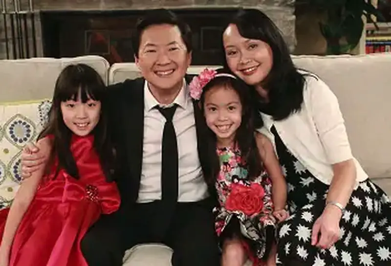 Tran Jeong with her husband and daughters