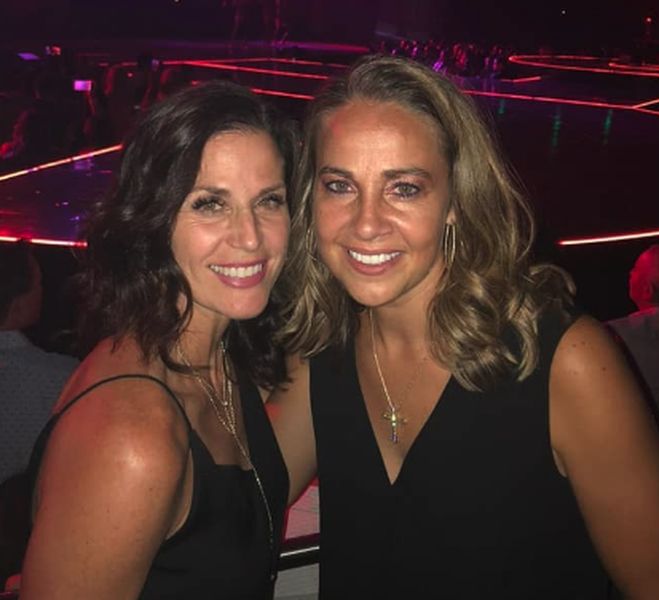 Becky Hammon with her wife and partner Brenda Milano