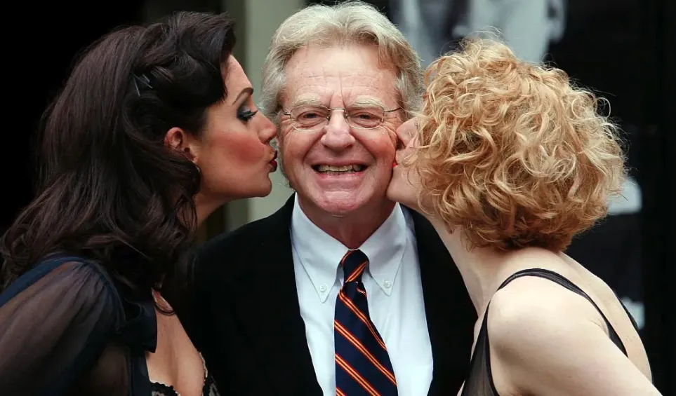 Jerry Springer with his admirers
