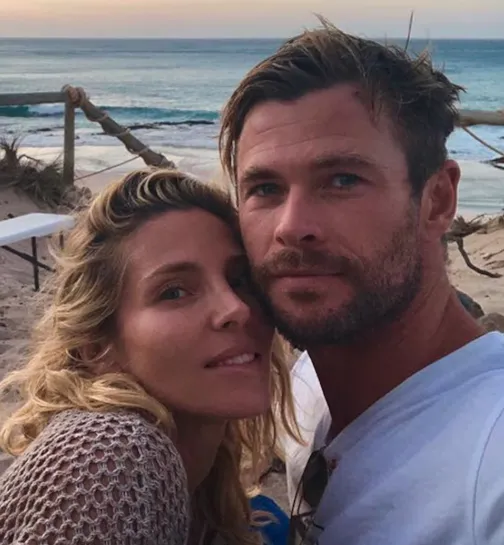 Elsa Pataky with her husband Chris Hemsworth