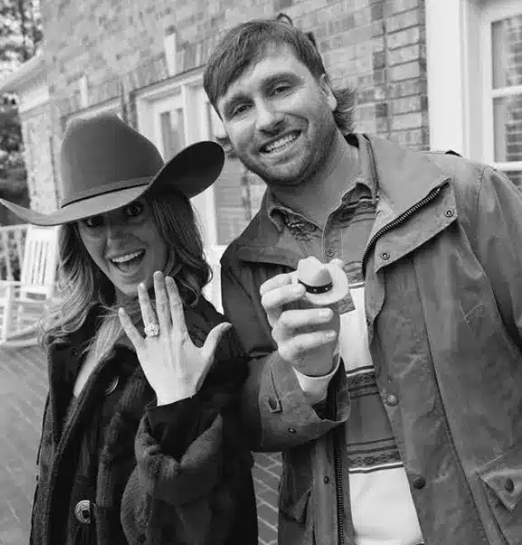 Lainey Wilson and Devlin Duck Hodges engagement picture